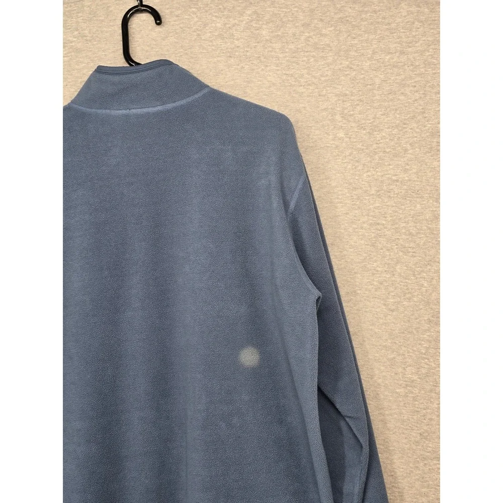 EMS Men Large Blue 1/4 Zip Fleece Pullover Made in Canada Eastern Mountain Sport